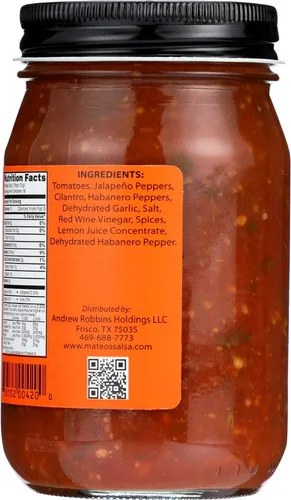Vista 3 de Mateo's Salsa Habanero Gourmet Caliente, Extra Caliente 16 Oz (Paquete de 2)