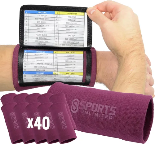 Vista 23 de Sports Unlimited Banda Instructora Triple para Adultos, Muñequeras de Fútbol para Jugadas, Muñequeras de Béisbol, Bandas de Brazo QB
