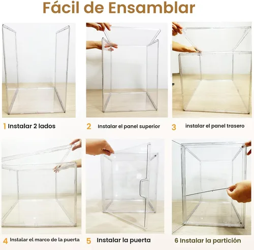 Vista 3 de Caja de pan, cajas de pan grandes para encimera de cocina, contenedor de almacenamiento de pan ajustable de 4 capas, cajas transparentes