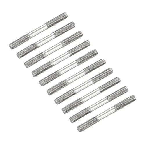 Vista 38 de METALLIXITY Tornillos de doble extremo (rosca M3, 0.787 in de longitud), 20 unidades, acero inoxidable 304, pernos de varilla roscados dobles