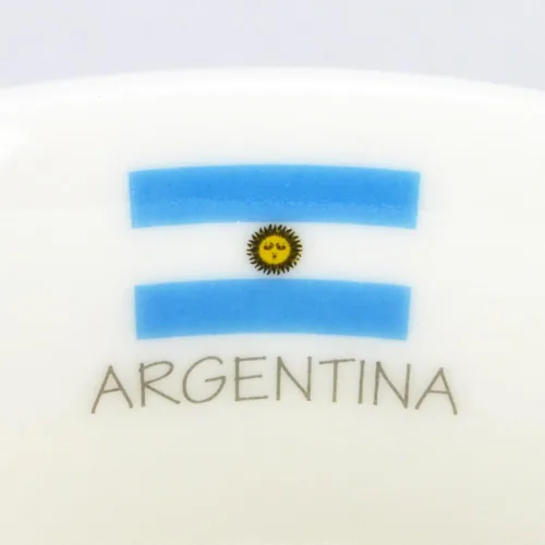 Vista 2 de Gekjinsha Sugar Land 10961-2 - Taza con diseño de bandera, Argentina, 12.8 fl oz (380 cc), fabricada en Japón, apta para microondas y lavavajillas