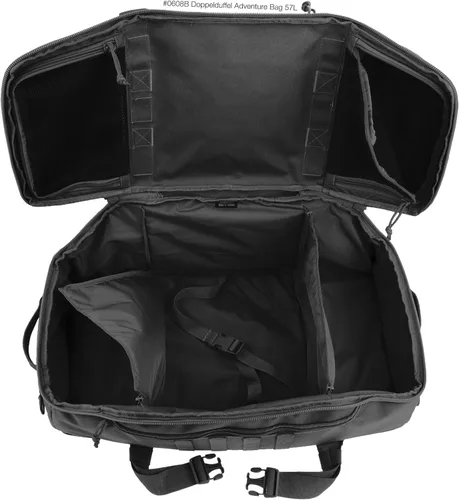 Vista 7 de Maxpedition Doppelduffel bolsa de aventura. Negro
