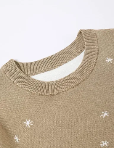 Vista 4 de Menglang Traje de Navidad para bebés y niñas suéter de ciervo de Navidad ropa de invierno