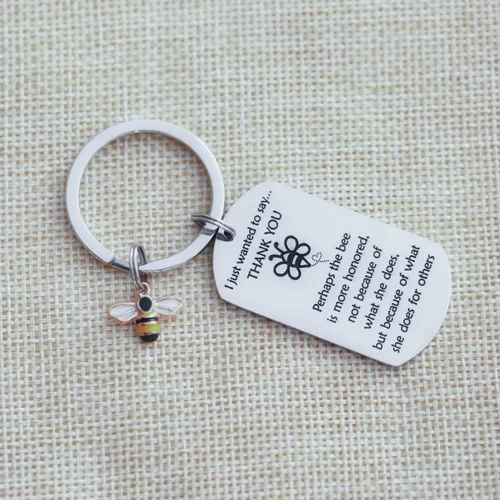 Vista 6 de VALAFO Joyería de abeja para mujeres y hombres, llavero de abejorro de miel, cosas súper abejorros, regalo de abejorros, artículos de encanto
