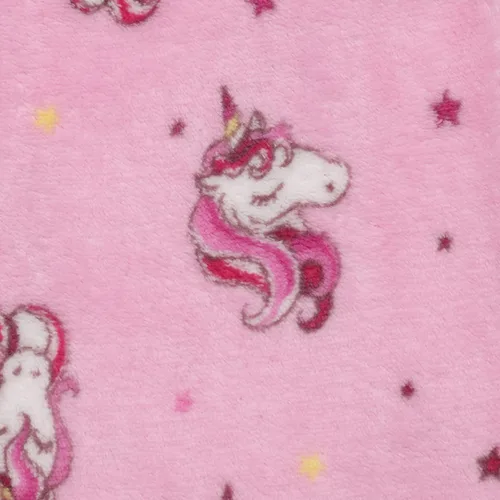 Vista 6 de BTween Wooby Pijamas para niñas pijamas para niños con camisa y pantalones de felpa pijamas de dos piezas con diseño de unicornio o zorro