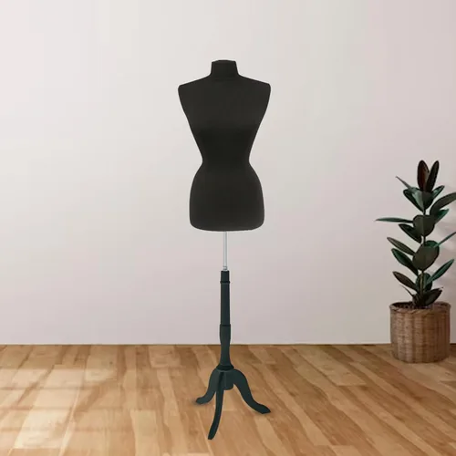 Vista 4 de SSWBasics Base de forma de modista de trípode de madera negra