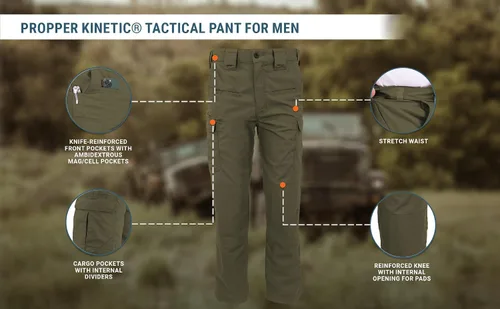 Vista 19 de Propper Pantalón Kinetic para hombre Negro