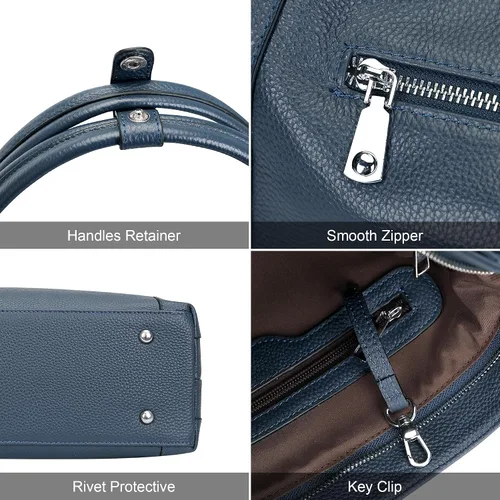 Vista 23 de Over Earth Genuine Leather Purses for Women Large Hobo Bags Lady Shoulder Handbags with Detachable Strap