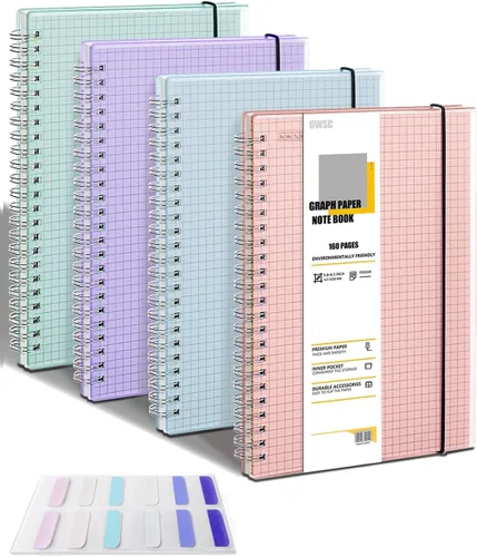 Vista 12 de OWSC Paquete de 3 Cuadernos de Puntos, Cuadernos en Espiral de 8.5 x 11 Pulgadas para Trabajo, Escuela y Diario con Papel Punteado de 110 GSM