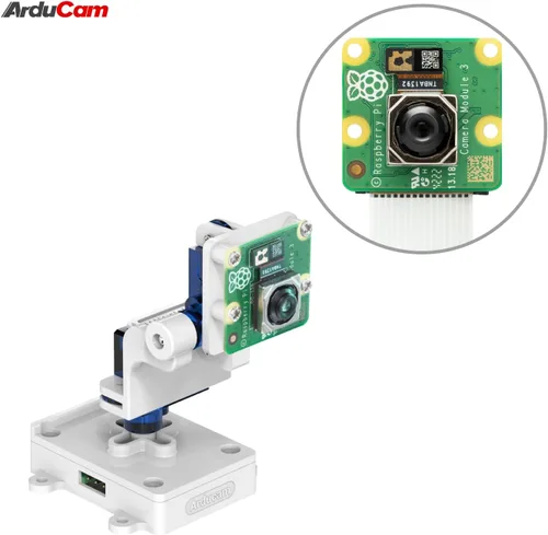 Vista 2 de Arducam Plataforma de inclinación panorámica de cámara mejorada compatible con módulo de cámara Raspberry Pi 3/V1/V2, tablero Nvidia Jetson