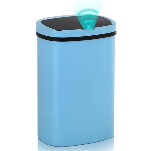 Vista 12 de Basurero de cocina con sensor de movimiento de 13 galones, cubo de basura con sensor automático de 50 L, cubo de basura inteligente con tapa