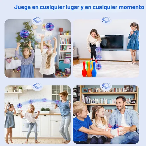 Vista 6 de Ciniffo - Juguete de pelota de orbe volador 2025 – Spinner boomerang mini dron con control de mano y luz, bola de globo cósmico flotante, regalo