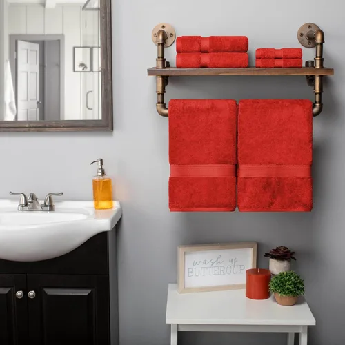 Vista 114 de BNM Toallas de Algodón Egipcio de Peso Pesado, Ideales para Baño, Ducha, Spa, Hotel, 800 GSM, Toallas Faciales/de Aseo, Toallas de Mano, Toallas