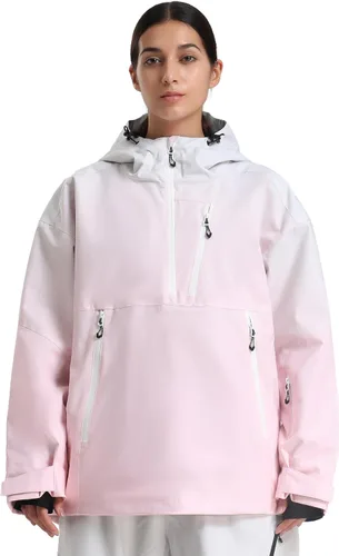 Vista 12 de GSOU SNOW Women's Snowboard Jacket Baggy Ski Jackets Waterproof Snow Hooded Coat Windproof Mountain Winter Outdoor Sports