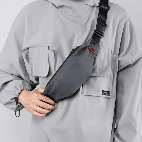Vista 2 de Bolso bandolera impermeable para hombre, bolsa de viaje para mujer, mochila cruzada ligera para ciclismo, senderismo, trabajo, escuela