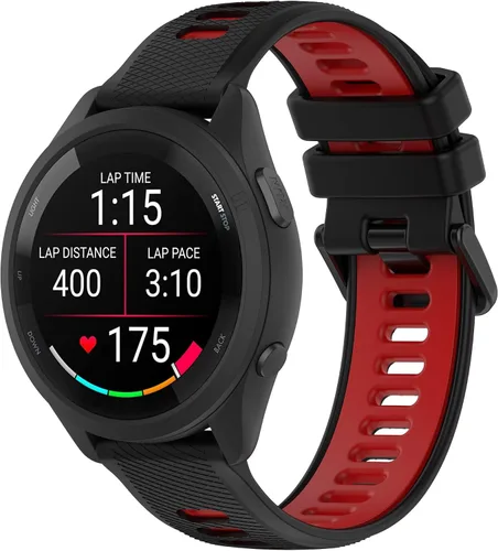Vista 14 de Compatible con Garmin Forerunner 265S 255S Correas de reloj, correas de repuesto de silicona duraderas de liberación rápida de 18mm. Compatible