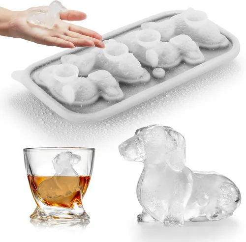 Vista 10 de ACOOKEE Bandeja para cubitos de hielo de Capybara con formas divertidas, lindos regalos de capibara originales, 5.6 cm de gran molde de hielo