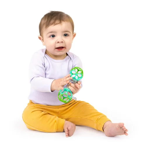 Vista 3 de Sonajero Bright Starts Oball Shaker, Edades Recién Nacidos Plus Oball Shaker Rattle (1 paquete)