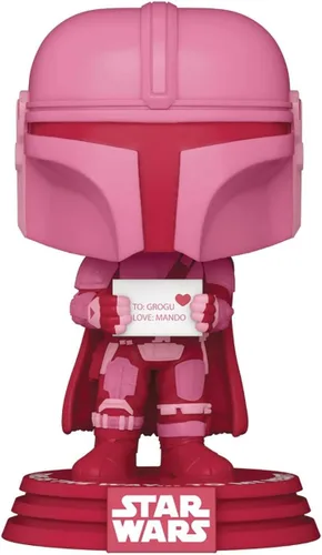 Vista 6 de Star Wars: Valentines - Mandalorian [Din Djarrin] Funko Pop! Figura de vinilo (paquete con funda protectora compatible con Pop Box), multicolor