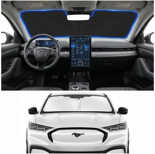Vista 97 de Parasol para parabrisas para BMW X1 E84 2016-2024 2025, accesorios – Cubierta de parasol para parabrisas de ventana delantera, ajuste personalizado