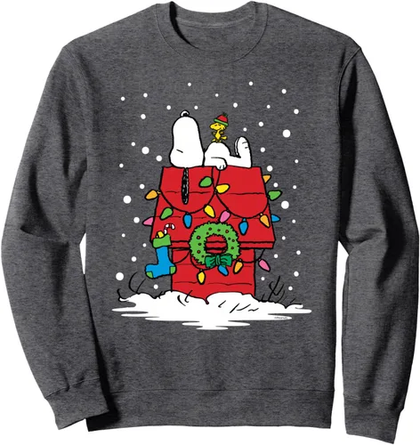 Vista 5 de Peanuts - Sudadera con calcetín de Snoopy y Woodstock Negro