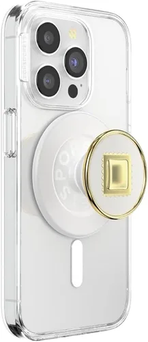 Vista 13 de PopSockets Agarre para teléfono con soporte expandible, agarre adhesivo, color blanco fresco Sujeción segura y cómoda, anticaída, soporte, flor