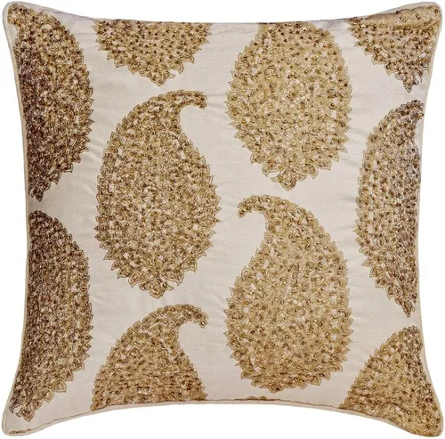 Vista 24 de The HomeCentric Funda de almohada color crema para sofá, funda de almohada moderna de 12 x 12 pulgadas, funda de almohada cuadrada de satén, funda