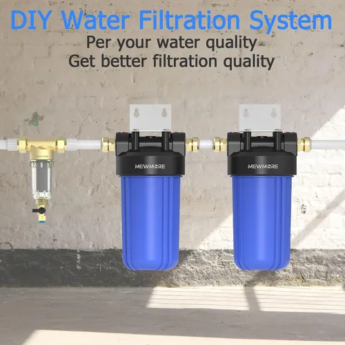 Vista 5 de WHB10 - Carcasa de filtro de agua para toda la casa, se adapta a filtros de sedimentos de 10 x 4.5 pulgadas, etc. para agua de pozos y ciudades