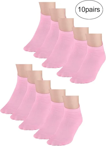 Vista 2 de Allegra K Calcetines atléticos de corte bajo puños elásticos suaves 10 pares