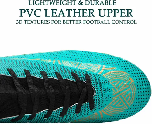 Vista 3 de HESBITEUL Zapatos de fútbol cómodos para hombre, para exteriores, interiores, para niños, para estudiantes de fútbol, zapatos deportivos de alta