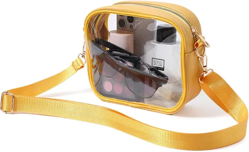 Vista 16 de TOBVZOO - Bolsa bandolera transparente aprobada para estadios, conciertos y eventos deportivos, unisex