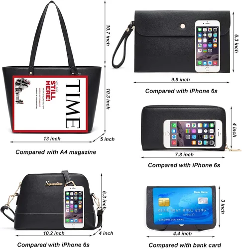 Vista 4 de Soperwillton - Juego de bolsas para mujer a la moda 5