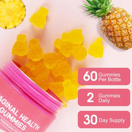 Vista 6 de Probióticos vaginales fuente de gomitas femeninas, equilibrio de pH, gomitas de equilibrio femenino para mujeres, probióticos para mujeres salud