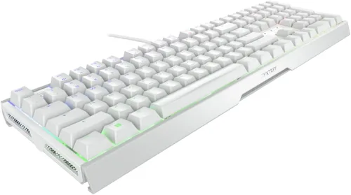 Vista 2 de CHERRY XTRFY Teclado mecánico para juegos MX 3.1 con cable Nuevos interruptores MX2A (blanco, rojo silencioso MX2A)