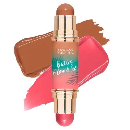 Vista 8 de Physicians Formula Butter Glow & Go - Barra multiusos, fórmula ultra cremosa con mantequilla de Murumuru, acabado radiante, libre de crueldad Playa