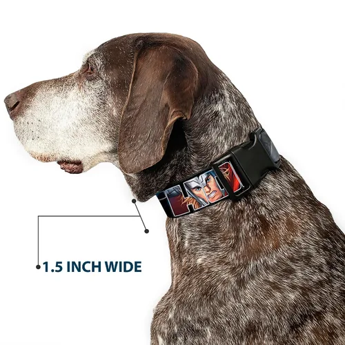 Vista 7 de Buckle-Down Collar de clip de plástico - THOR Poses/martillo - 1" de ancho - Se adapta a cuello de 9-15" - Pequeño