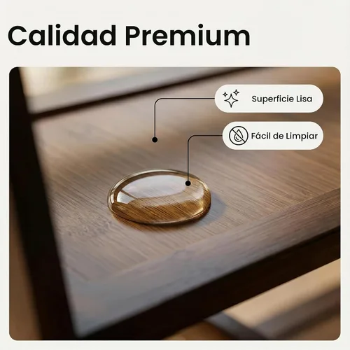 Vista 6 de Estación de bambú Matcha de 3 niveles, estante organizador de Marrón