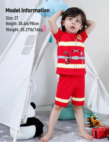 Vista 2 de A&J DESIGN Toddler & Kids Pajama Sets, 100% Cotton 2-Piece Pjs