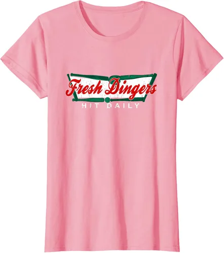 Vista 11 de Camiseta divertida de béisbol y softbol Don't Bunt Hit Fresh Dingers, Negro