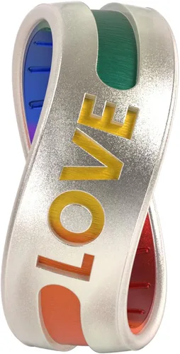Vista 14 de Enso Rings Pride Collection - Anillo de silicona LGBTQ+ - Diseño grabado - cómodo, transpirable y seguro