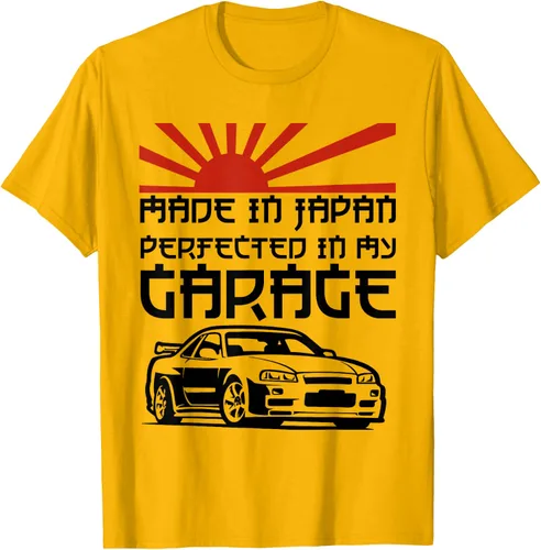 Vista 5 de JDM Japan Motorsport Tuning Car - Camiseta de los años 90, Blanco, S
