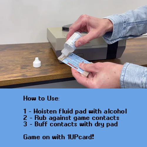 Vista 4 de 1UPcard Video Game Cartridge Cleaning Kit - Multi-Size Kit with Fluid