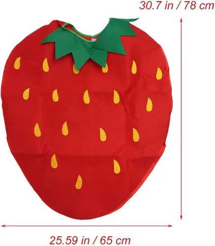 Vista 7 de Kesyoo - Disfraz de frutas y verduras para niños, para fiestas de disfraces, sandía, fresa, manzana, para niñas y niños