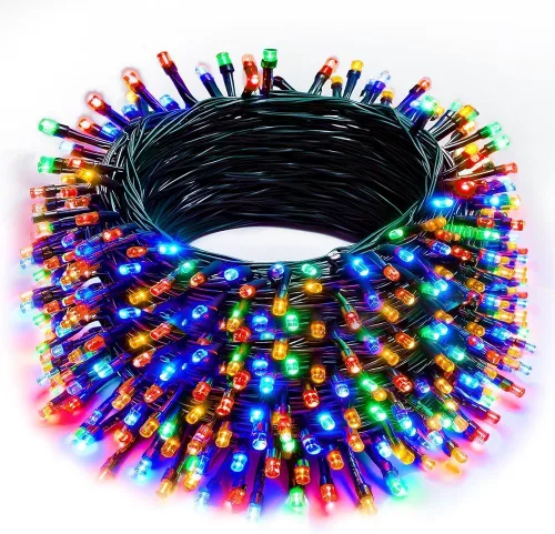 Vista 13 de Luces de Cadena de Navidad, 100 pies 300 Luces LED de Cadena Cable Verde con Temporizador 8 Modos, Decoración Impermeable Conectable para Interiores
