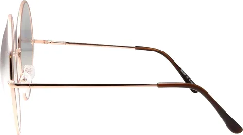 Vista 4 de grinderPUNCH XXL - Lentes de moda supergrandes con marco circular redondo transparente