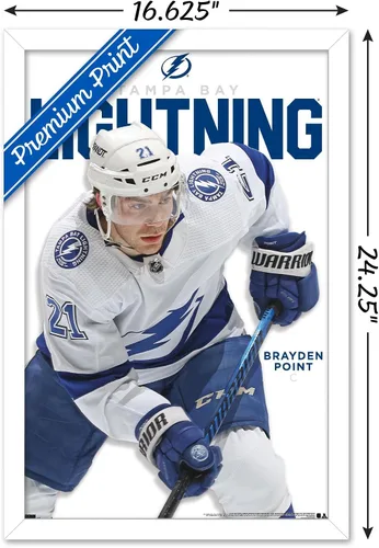 Vista 3 de Trends International NHL Tampa Bay Lightning - Póster de pared de la serie 23 de Brayden Point Versión enmarcada en blanco