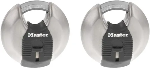 Vista 8 de Master Lock Magnum Candado de Disco de Acero Inoxidable de Servicio Pesado con Llaves, Cerradura de Almacenamiento de Servicio Pesado con Llave