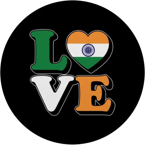 Vista 3 de I Love India Travel Souvenir Vacation Trip Indian Pride PopSockets Standard PopGrip