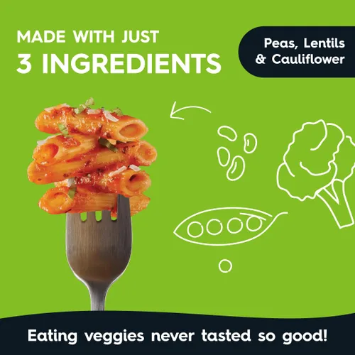 Vista 4 de Veggiecraft Farms Penne Pasta - Pasta baja en carbohidratos, alta en proteínas, hecha con coliflor, lentejas y guisantes, sin gluten, fideos