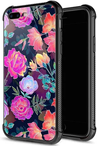 Vista 30 de ZHEGAILIAN Funda para iPhone 7/8 Plus, protección de grado militar, esquinas a prueba de golpes, funda antiarañazos para iPhone 7/8 Plus, girasol